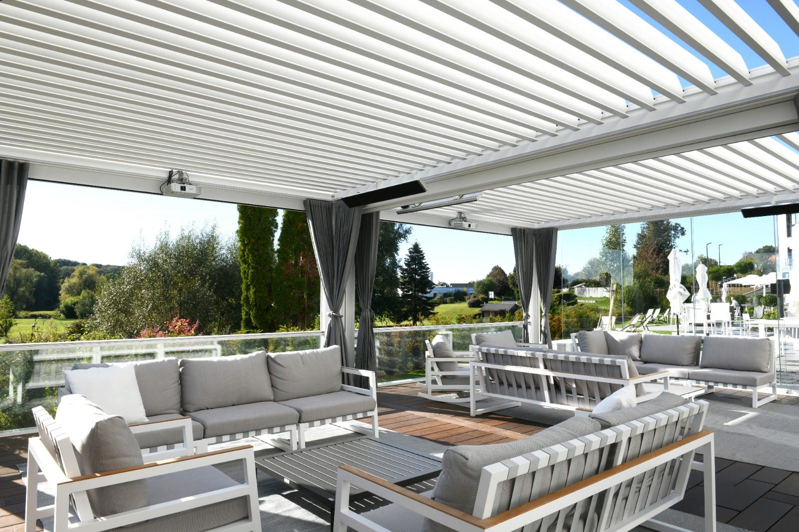 Motorized Louvered Roof Pergola