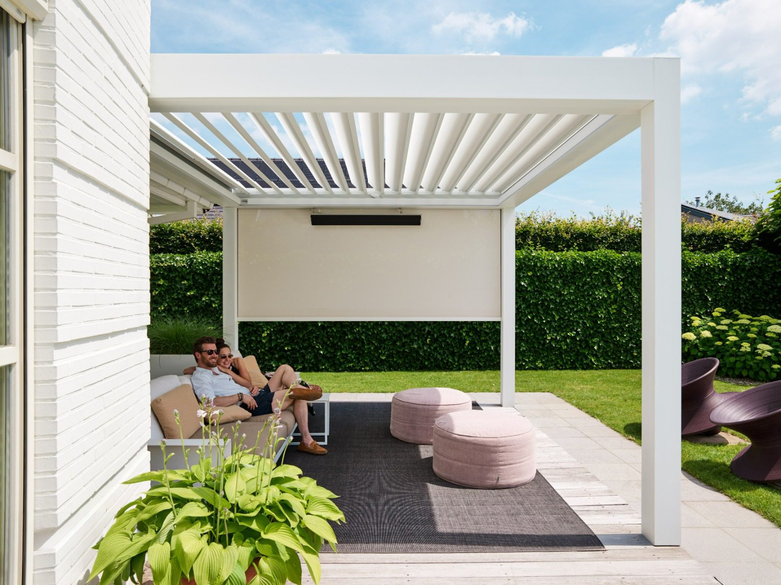 Backyard Louvered Pergola Installation